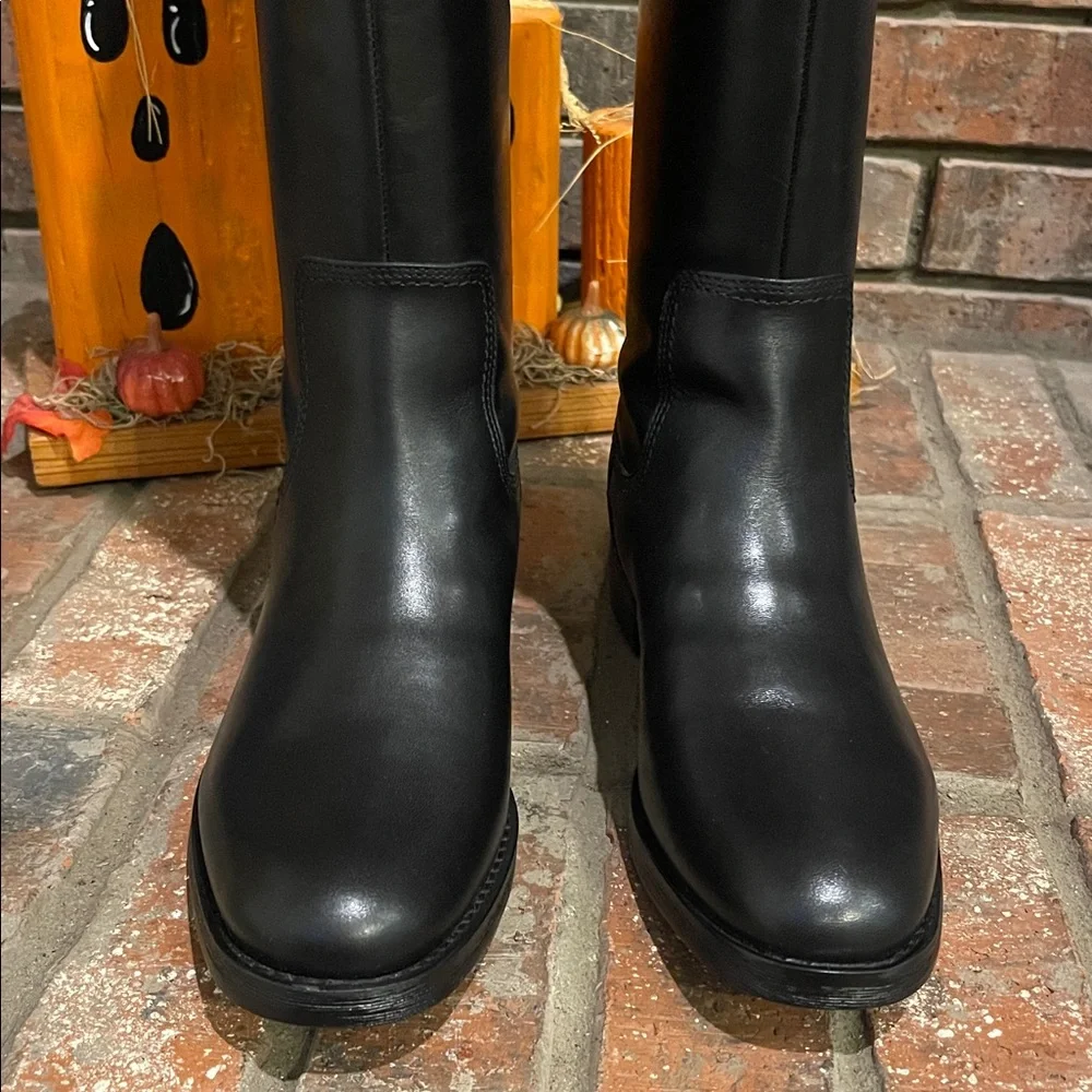 Franco Sarto Women's Black and Brown Riding Boots Sz 6